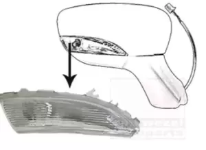 VAN WEZEL Turn Signal 4373916 Side Marker Lights,Side Indicator RENAULT,NISSAN,Clio IV Schragheck (BH_),Captur (J5_, H5_),Clio IV Grandtour (KH_)