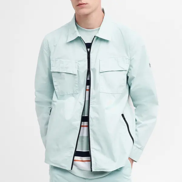 Image of Barbour International Parson Cotton-Blend Overshirt - M Green Shirts male MOS0370GN22 M