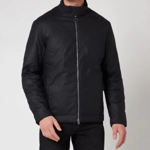 Image of Barbour Tartan Mens Barnby Wax Jacket - Navy - L