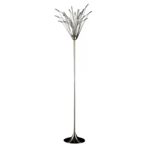 Quaffle Floor Lamp Satin Nickel