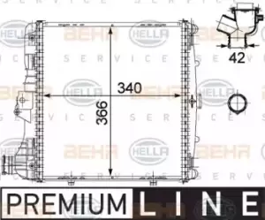 Image of x1 Behr Heat Exchanger 8MK376730-581 Genuine replacement part for Car Made in DE
