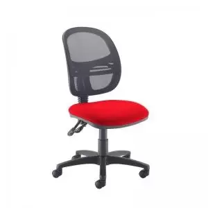 image of Jota Mesh medium back operators chair with no arms - Panama Red