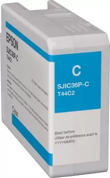 Image of Epson SJIC36P Cyan Ink Cartridge