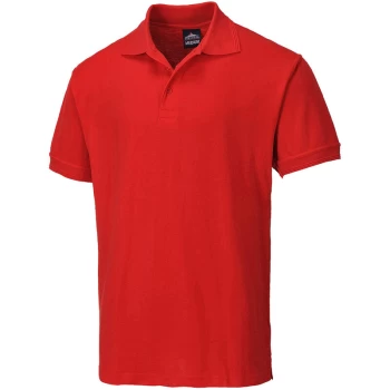 Image of Portwest B210 - Red Sz M Naples Polo Shirt Workwear Corporate Wear