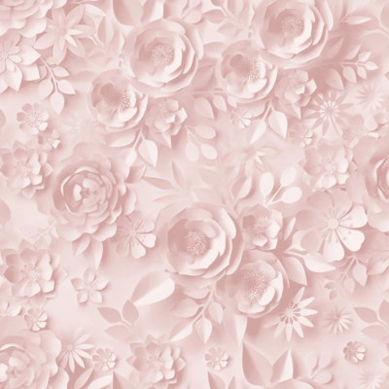 Image of Muriva Pink Floral 3D Effect Embossed Wallpaper