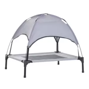 Image of Pawhut 61cm UV Protecting Elevated Cooling Dog Bed - Grey
