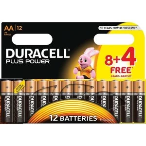 image of Duracell 8 plus 4 Duracell Plus Power Batteries