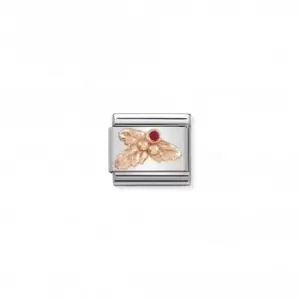 Image of Composable Classic Symbols Steel Rose Gold Holly Red Link 430305/22