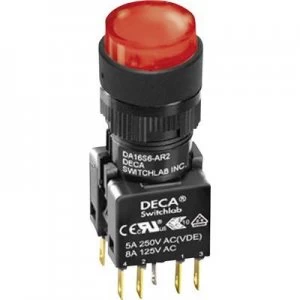 image of DECA ADA16S6 MR1 A2CR Pushbutton 250 V AC 5 A 2 x OffOn IP65 momentary