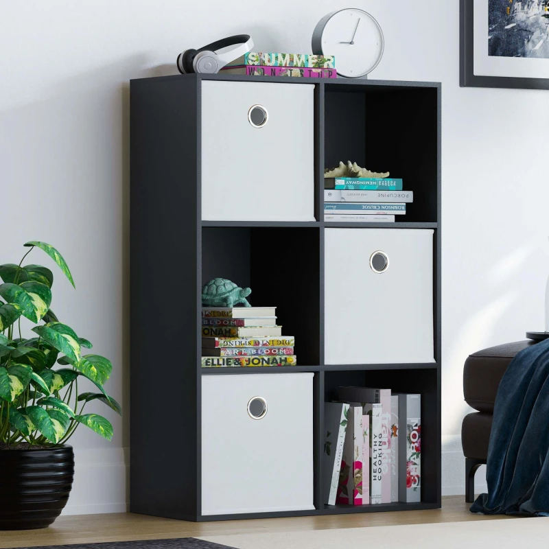 Image of Lassic 2x3 Cube Storage Unit (B) + Set of 3 Storage Cubes White unisex 2x3