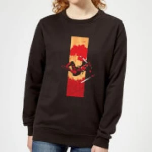 Marvel Deadpool Blood Strip Womens Sweatshirt - Black - XXL