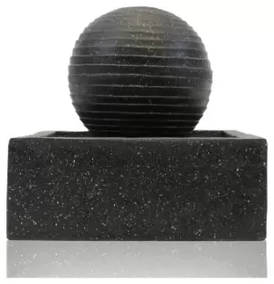 image of Gardenwize Solar Square Black Ball Water Feature