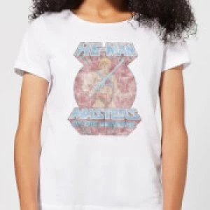Image of He-Man Faded Womens T-Shirt - White - 3XL