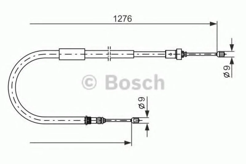 Image of Bosch 1 987 477 938 Brake Cable 1276mm Cable,parking brake (124)
