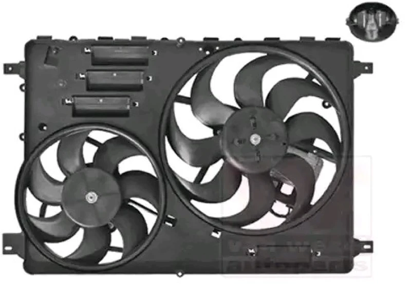 Image of VAN WEZEL 5922749 Cooling Fan with radiator fan shroud, with electric motor Fan,radiator (508)