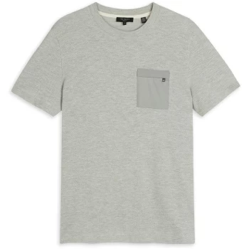 Image of Ted Baker Homewrk Textured T-Shirt - GREY-MARL