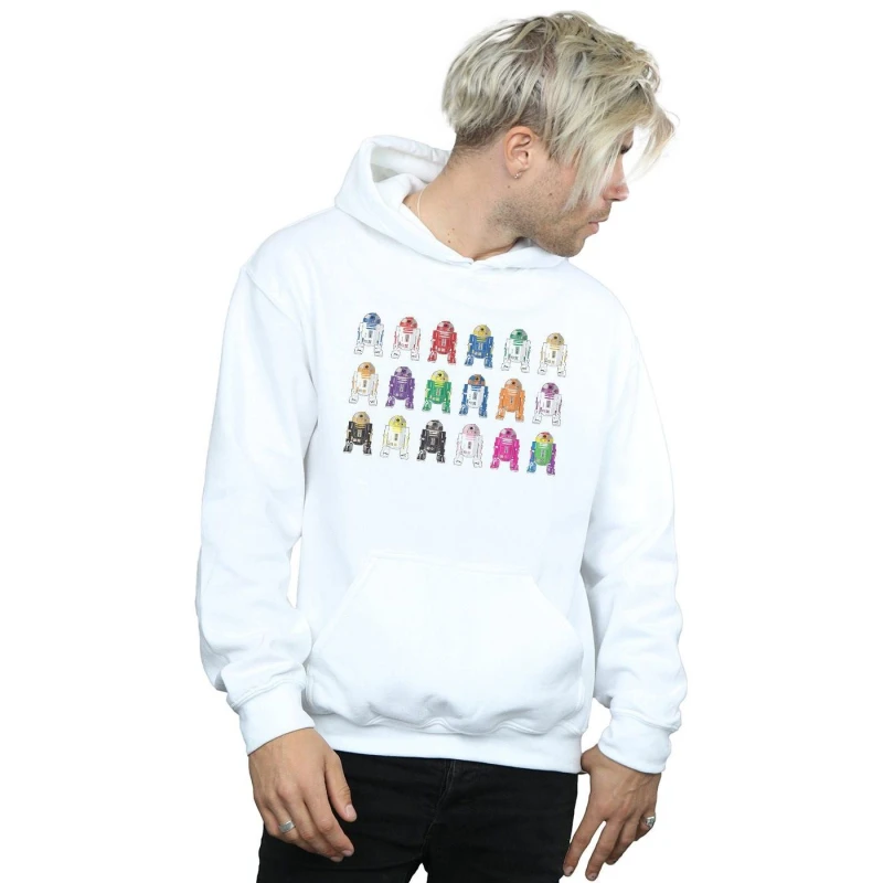 Image of Star Wars Star Wars Men R2 Units Hoodie in White Size: Small White S Male 5059276896997