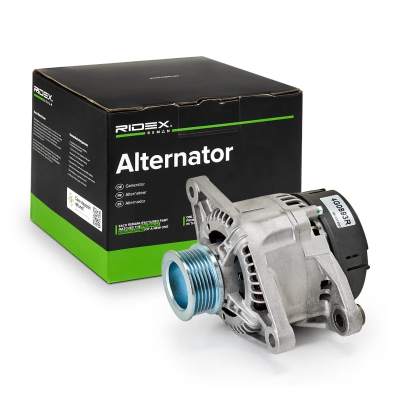 Image of RIDEX REMAN 4G0893R Generator Alternator Charging Current: 65A, Voltage: 14V, with integrated regulator Alternator (4)