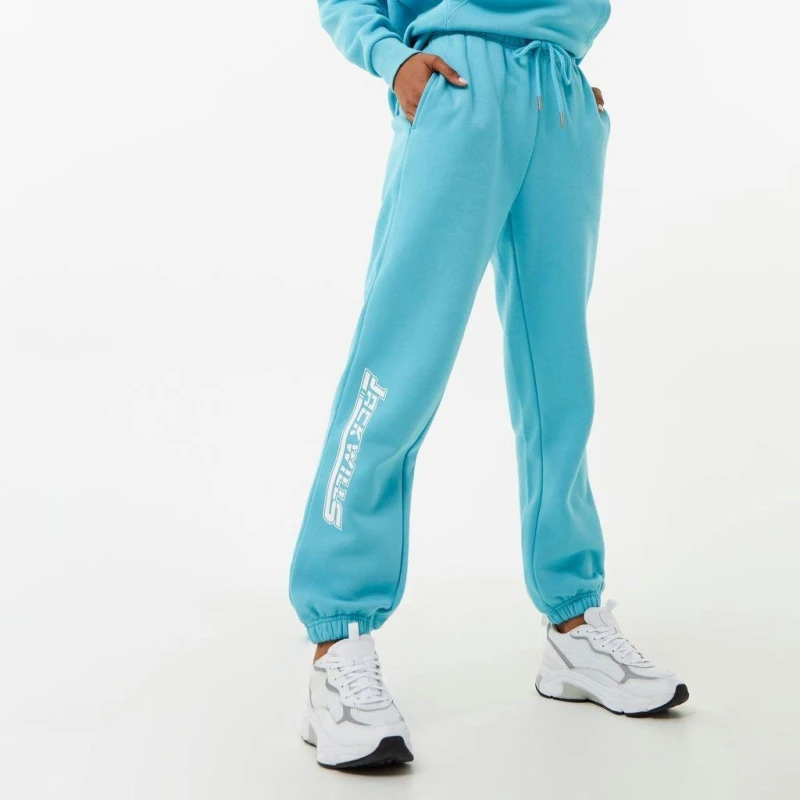Image of Jack Wills Logo Joggers - Green Green 8