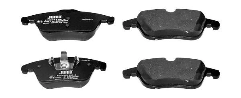 Image of JURID 573336J Brake pad set prepared for wear warning indicator, without accessories, with piston clip Brake Pad Set,disc brake (402)