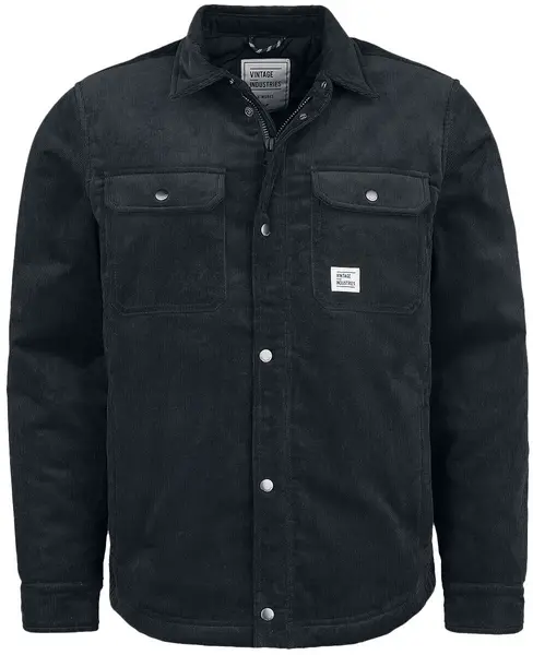 Image of Vintage Industries Steven padded shirt jacket Between-seasons Jacket black
