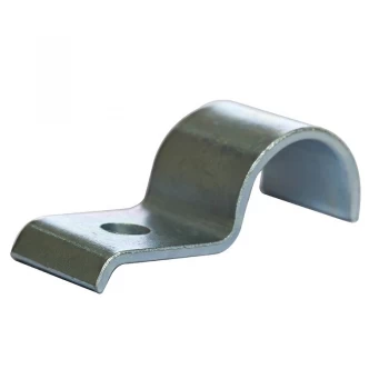 image of 15.5mm x 1 Mild Steel + Zinc Plated CR3 Finish Half Saddle Clamp Heavy 10 Pack