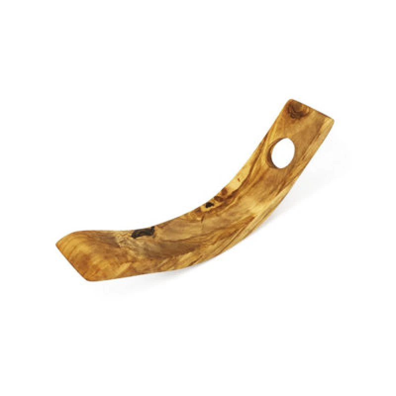 Image of Verano Spanish Ceramics Olive Wood Natural Grained Rustic Kitchen Dining Floating Wine Bottle Holder (L) 30cm Natural unisex