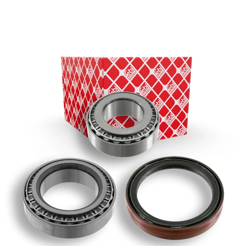 Image of FEBI BILSTEIN 18006 Wheel bearing kit with gasket/seal, Rear Axle, with shaft seal Wheel Bearing Kit (654)