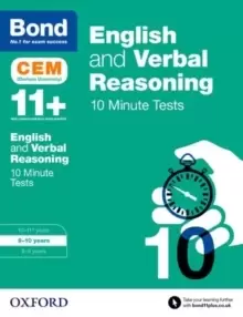 Image of Bond 11+: English & Verbal Reasoning: CEM 10 Minute Tests : 9-10 years