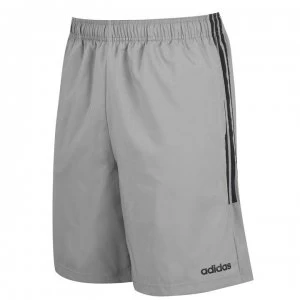 image of adidas Mens 3-Stripes Shorts - MedGrey/Black