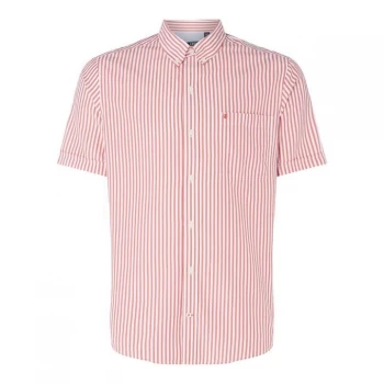 image of IZOD Seersucker Stripred Shirt - Salt Red648