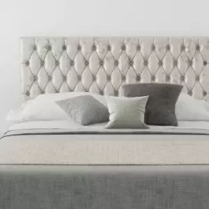 Image of Monroe Upholstered Headboard, Mirazzi Velvet, Pearl - Headboard 60cm Size Small Double (120x190)