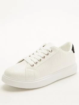 Image of Quiz Grey Crocodile Print Trainers - 3