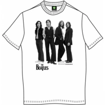 Image of The Beatles Iconic Image Mens Wht T Shirt: X Large