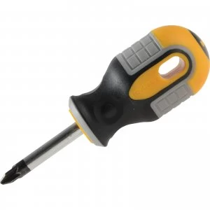 image of Roughneck Magnetic Pozi Stubby Screwdriver PZ2 38mm