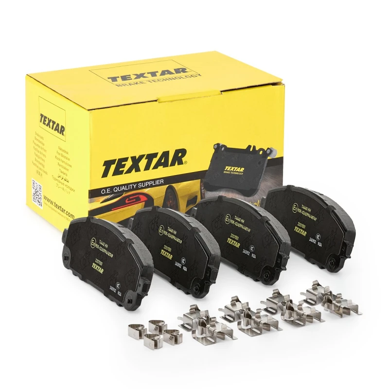 Image of TEXTAR 2207001 Brake pad set Q+ not prepared for wear warning indicator, with accessories Brake Pad Set,disc brake (402)