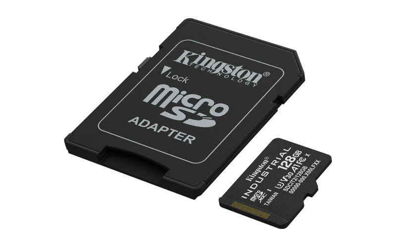 Image of Kingston Technology Kingston Technology 128GB microSDXC Industrial C10 A1 pSLC Card + SD Adapter SDCIT2/128GB