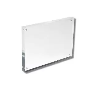 image of Deflecto Magnetic Block Desktop Card Holder Acrylic A5 15mm MCHA511