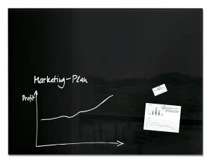 Image of Sigel Artverum Magnetic Glass Board 1200x900mm Black