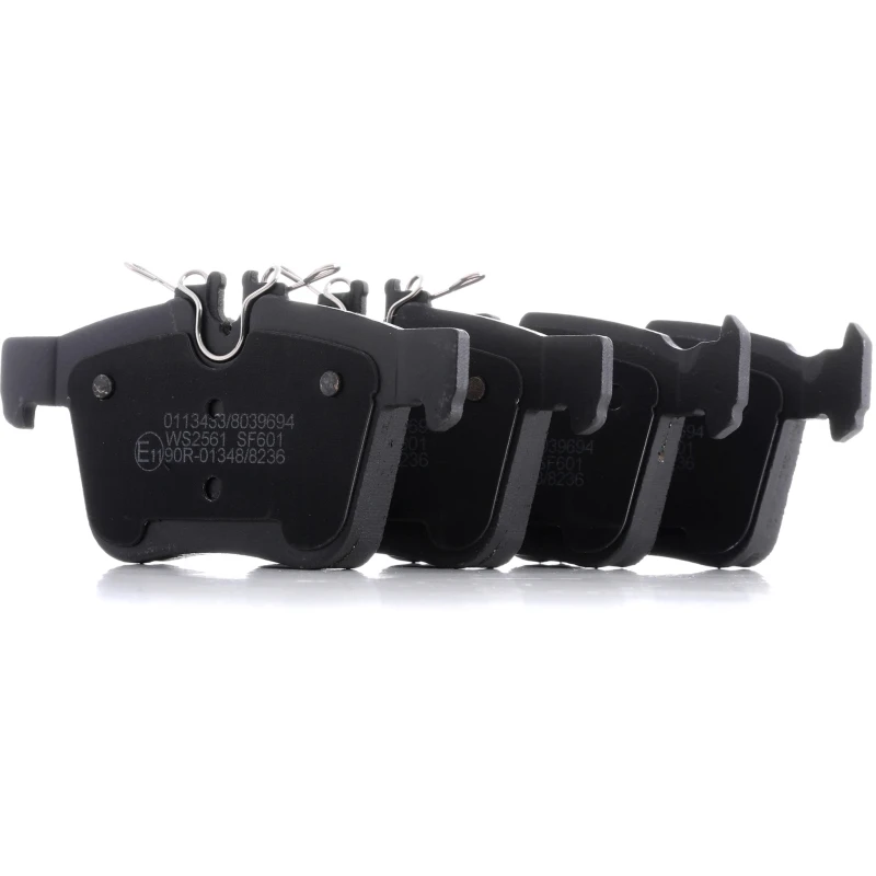 Image of RIDEX 402B0863 Brake pad set Rear Axle, prepared for wear warning indicator Low-Metallic Brake Pad Set,disc brake (402)