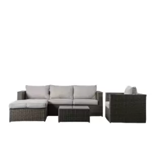 Image of Crossland Grove Louis Chaise Sofa And Chair Set - Grey