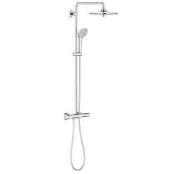 image of Grohe Euphoria 260 Thermostatic Mixer Bar Shower with Round Overhead & Handset