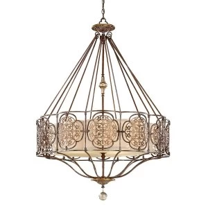 Image of 4 Light Round Pendant British Bronze Finish, E27