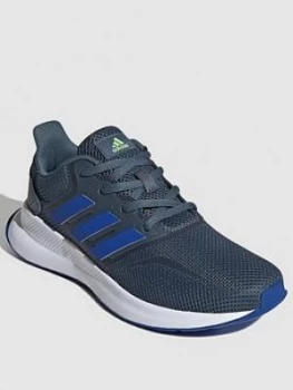 Image of Adidas Runfalcon Childrens Trainers - Grey/Blue