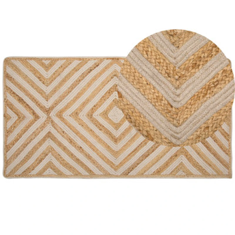 Image of Beliani Rug Pirli Beige 80 X 150 Cm Jute