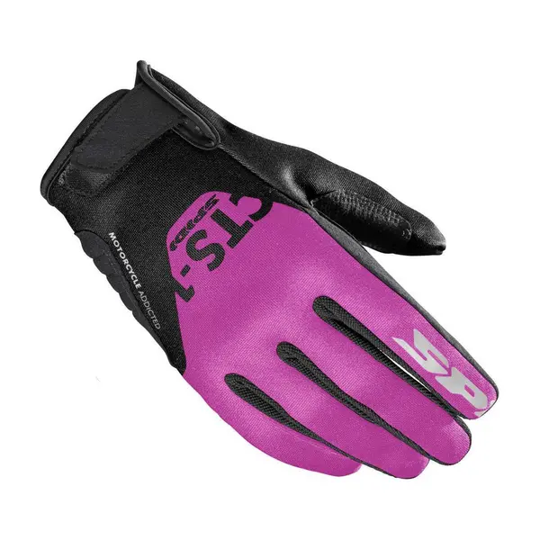 Image of Spidi CTS-1 Lady Black Fucsia Motorcycle Gloves Size XL