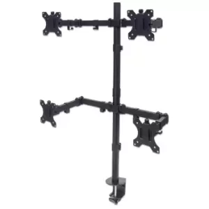Image of Manhattan TV & Monitor Mount, Desk, Double-Link Arms, 4 screens,...