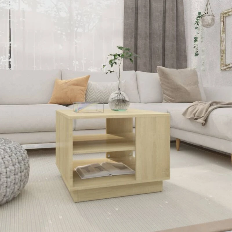 Image of VIDAXL Coffee Table Sonoma Oak 55x55x43cm Engineered Wood Vidaxl 8720286836262