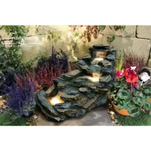 image of Tranquility Water Features - Mini Slate Cascade Rock Mains Powered Water Feature