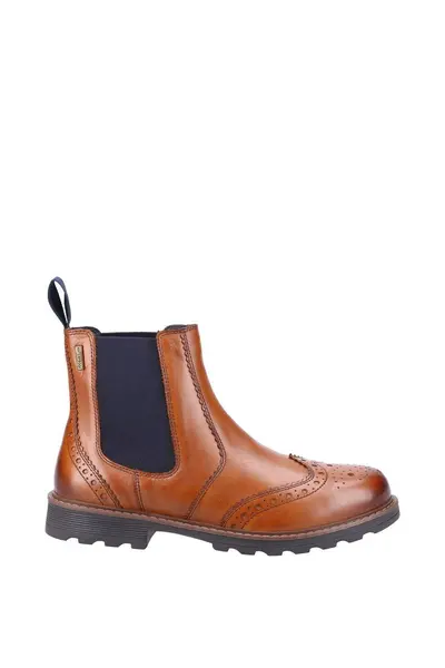 Image of Cotswold Mens Ford Lightweight Leather Brouge Chelsea Boots UK Size 11 (EU 45) TAN COT805-TAN-11
